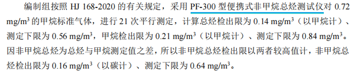 《固定污染源廢氣總烴、甲烷和非甲烷總烴的測(cè)定便攜式催化氧化-氫火焰離子化檢測(cè)器法》